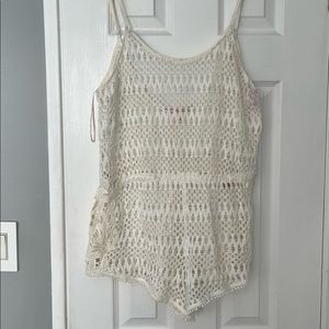Victoria Secret crochet beach romper size m